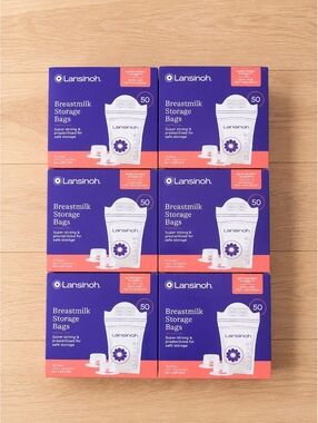 Lansinoh Breastmilk Storage Bags, 400 Count, 16 pump adapters NIB Sealed